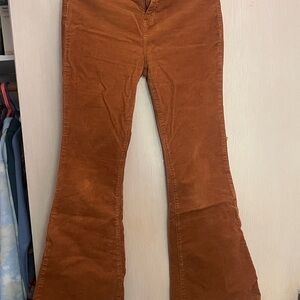 Brown Corduroy Flare Pants